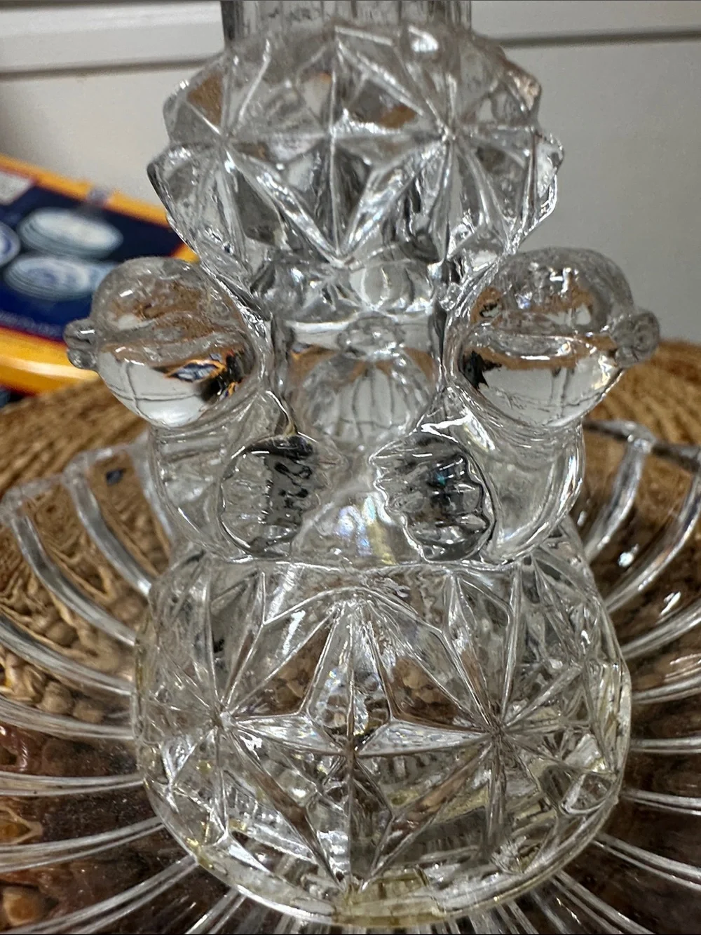 Clear Glass Ring Holder with Trinket Dish - Elegant Decorative Jewelry Stand